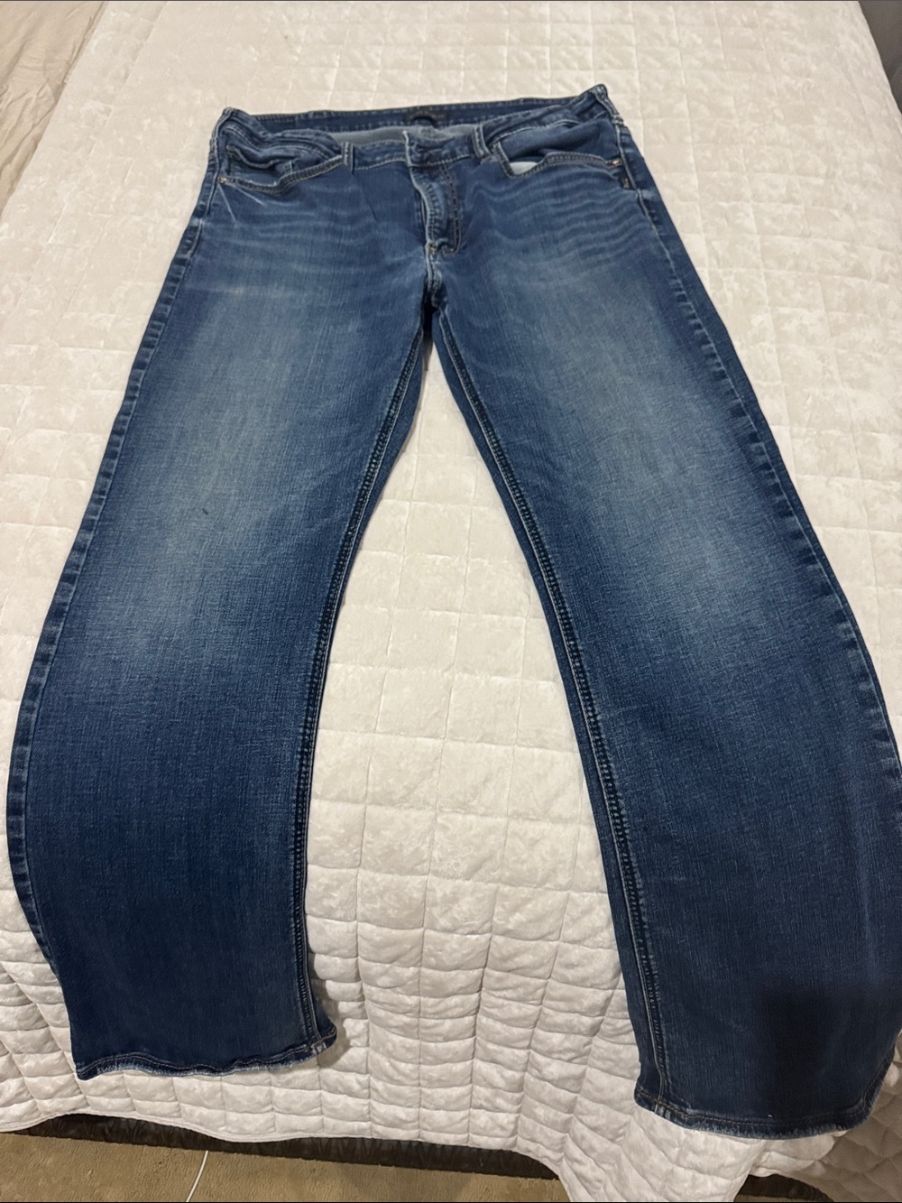 Men's Silver 36x32 Craig Blue Denim Jeans